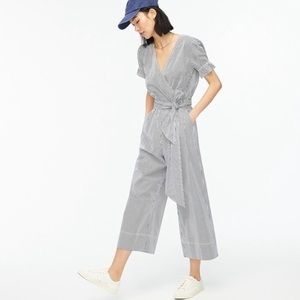 JCREW Ruffle stretch cotton poplin jumpsuit, Size 2 NWT